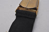 Authentic CHANEL Vintage Logo Arm Band Rubber Black 2762I