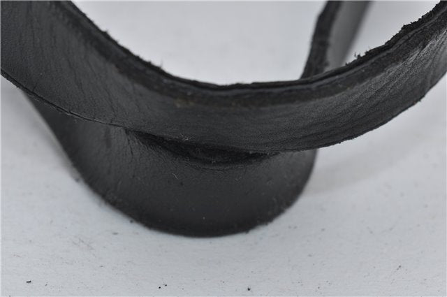 Authentic GUCCI Vintgae Tote Hand Bag Purse GG Canvas Leather 106251 Black 2763E