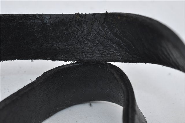 Authentic GUCCI Vintgae Tote Hand Bag Purse GG Canvas Leather 106251 Black 2763E