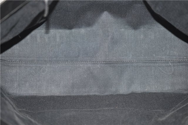 Authentic GUCCI Vintgae Tote Hand Bag Purse GG Canvas Leather 106251 Black 2763E