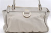 Authentic GUCCI Abbey Vintage Shoulder Tote Bag Leather 189831 White 2764E