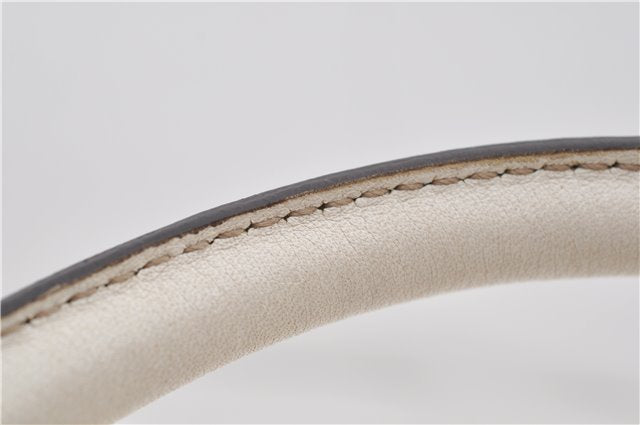 Authentic GUCCI Abbey Vintage Shoulder Tote Bag Leather 189831 White 2764E