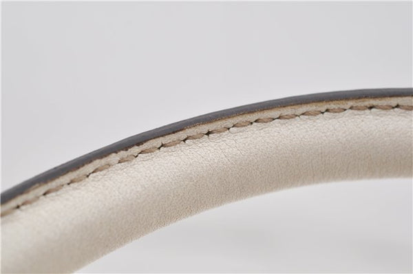 Authentic GUCCI Abbey Vintage Shoulder Tote Bag Leather 189831 White 2764E