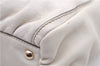 Authentic GUCCI Abbey Vintage Shoulder Tote Bag Leather 189831 White 2764E