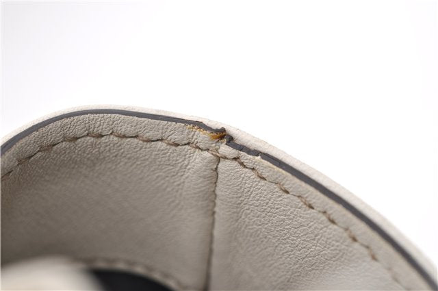 Authentic GUCCI Abbey Vintage Shoulder Tote Bag Leather 189831 White 2764E