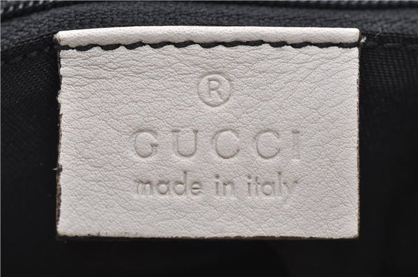 Authentic GUCCI Abbey Vintage Shoulder Tote Bag Leather 189831 White 2764E