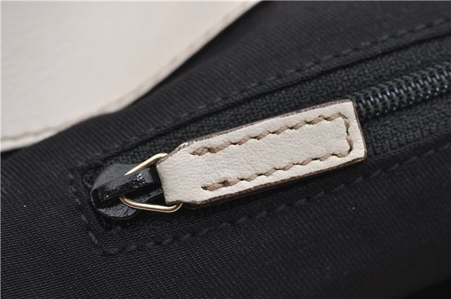 Authentic GUCCI Abbey Vintage Shoulder Tote Bag Leather 189831 White 2764E