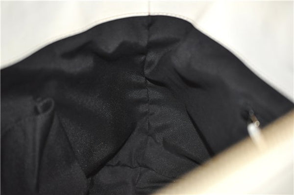 Authentic GUCCI Abbey Vintage Shoulder Tote Bag Leather 189831 White 2764E