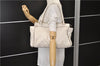 Authentic GUCCI Abbey Vintage Shoulder Tote Bag Leather 189831 White 2764E
