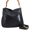 Authentic GUCCI Bamboo Vintage 2Way Shoulder Hand Bag Purse Leather Black 2766E