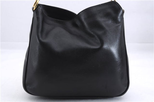Authentic GUCCI Bamboo Vintage 2Way Shoulder Hand Bag Purse Leather Black 2766E
