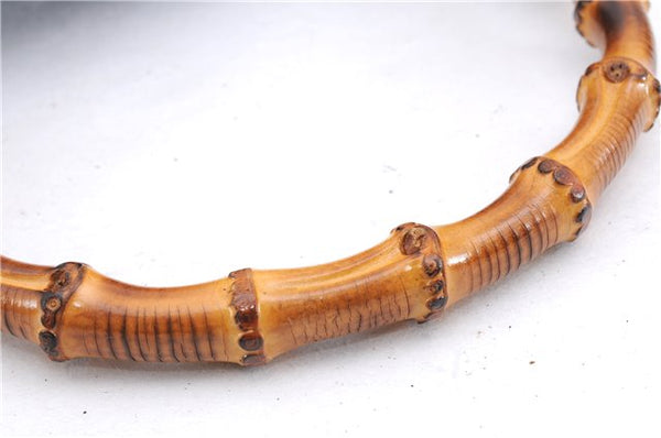 Authentic GUCCI Bamboo Vintage 2Way Shoulder Hand Bag Purse Leather Black 2766E