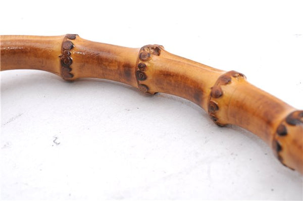 Authentic GUCCI Bamboo Vintage 2Way Shoulder Hand Bag Purse Leather Black 2766E