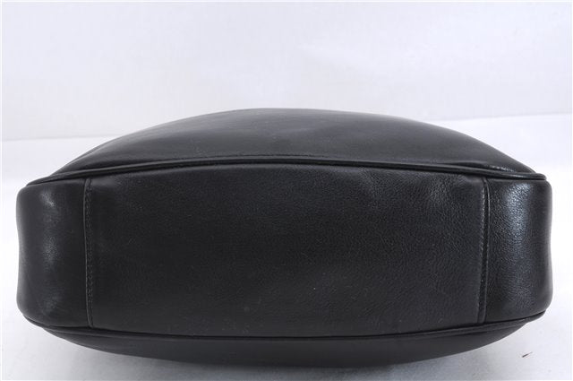 Authentic GUCCI Bamboo Vintage 2Way Shoulder Hand Bag Purse Leather Black 2766E