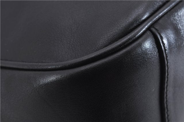 Authentic GUCCI Bamboo Vintage 2Way Shoulder Hand Bag Purse Leather Black 2766E