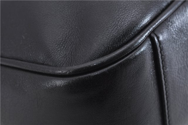 Authentic GUCCI Bamboo Vintage 2Way Shoulder Hand Bag Purse Leather Black 2766E