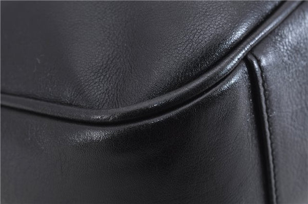 Authentic GUCCI Bamboo Vintage 2Way Shoulder Hand Bag Purse Leather Black 2766E