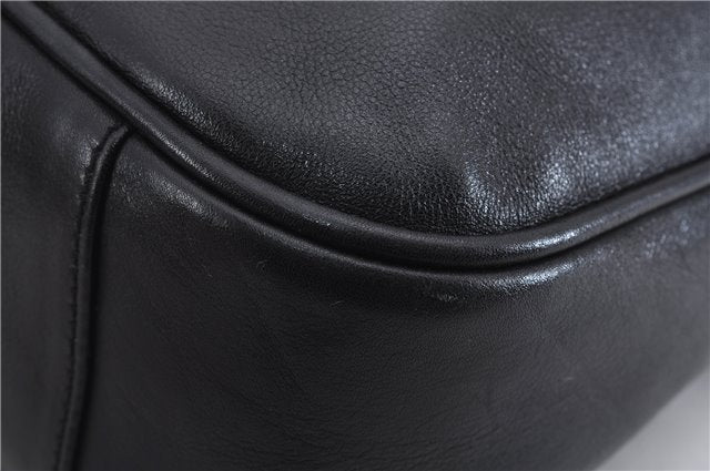 Authentic GUCCI Bamboo Vintage 2Way Shoulder Hand Bag Purse Leather Black 2766E