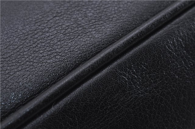 Authentic GUCCI Bamboo Vintage 2Way Shoulder Hand Bag Purse Leather Black 2766E