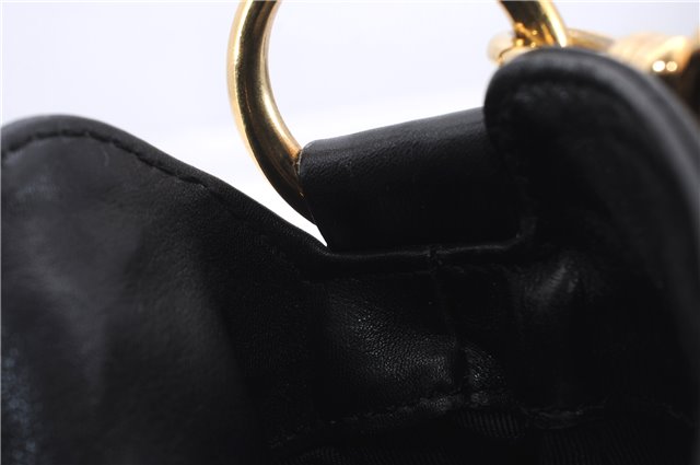 Authentic GUCCI Bamboo Vintage 2Way Shoulder Hand Bag Purse Leather Black 2766E