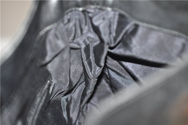 Authentic GUCCI Bamboo Vintage 2Way Shoulder Hand Bag Purse Leather Black 2766E