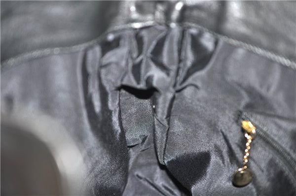 Authentic GUCCI Bamboo Vintage 2Way Shoulder Hand Bag Purse Leather Black 2766E