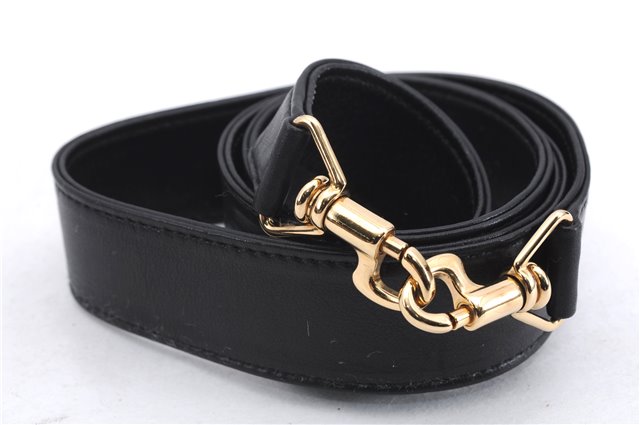 Authentic GUCCI Bamboo Vintage 2Way Shoulder Hand Bag Purse Leather Black 2766E