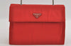 Authentic PRADA METAL Vintage Nylon Tessuto Hand Bag Purse B7004 Red 2766I