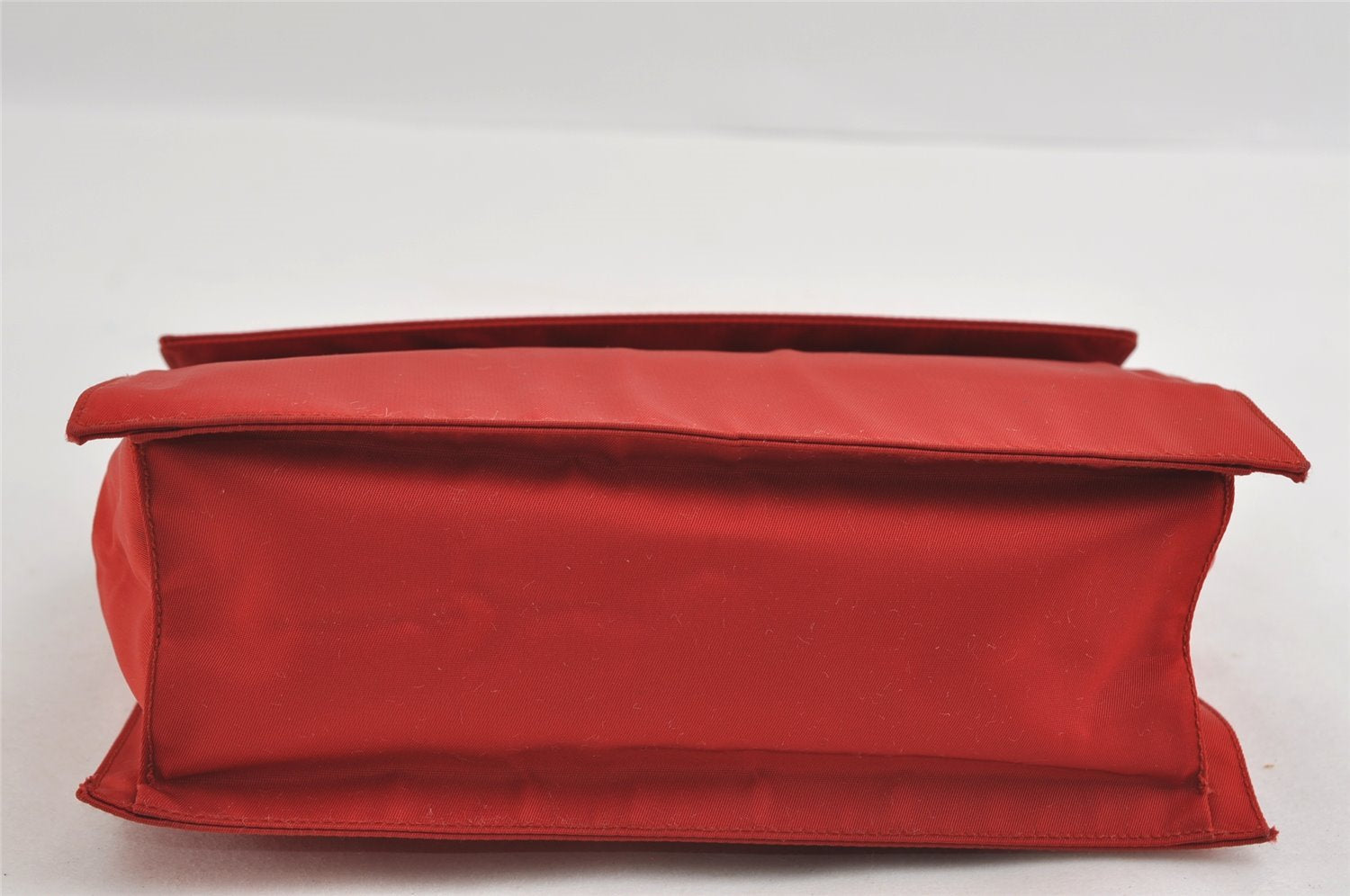 Authentic PRADA METAL Vintage Nylon Tessuto Hand Bag Purse B7004 Red 2766I