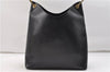 Authentic GUCCI Bamboo Vintage Shoulder Hand Bag Purse Leather Black 2767E