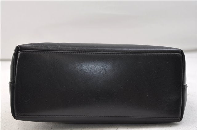 Authentic GUCCI Bamboo Vintage Shoulder Hand Bag Purse Leather Black 2767E