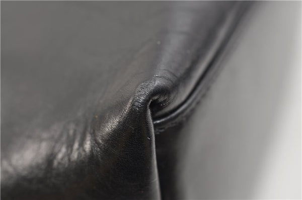 Authentic GUCCI Bamboo Vintage Shoulder Hand Bag Purse Leather Black 2767E