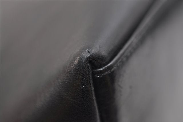 Authentic GUCCI Bamboo Vintage Shoulder Hand Bag Purse Leather Black 2767E