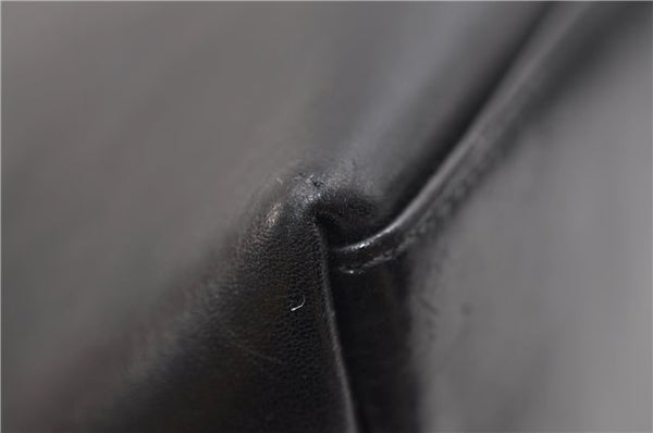 Authentic GUCCI Bamboo Vintage Shoulder Hand Bag Purse Leather Black 2767E