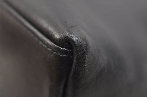 Authentic GUCCI Bamboo Vintage Shoulder Hand Bag Purse Leather Black 2767E