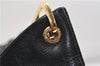 Authentic GUCCI Bamboo Vintage Shoulder Hand Bag Purse Leather Black 2767E