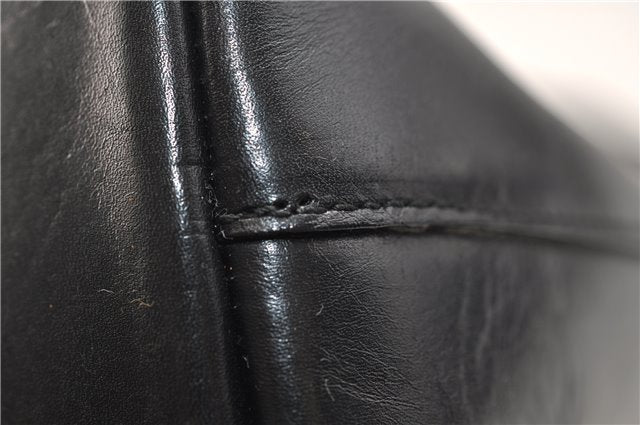 Authentic GUCCI Bamboo Vintage Shoulder Hand Bag Purse Leather Black 2767E