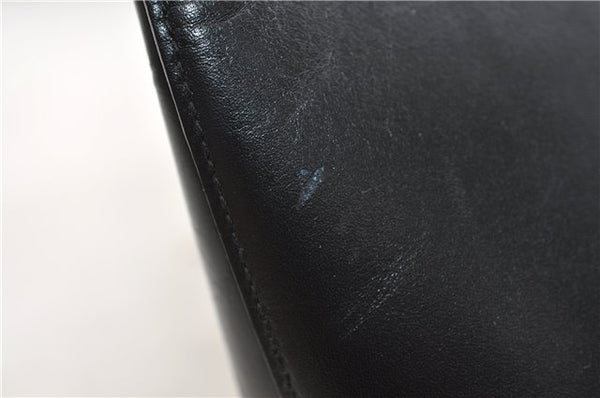 Authentic GUCCI Bamboo Vintage Shoulder Hand Bag Purse Leather Black 2767E