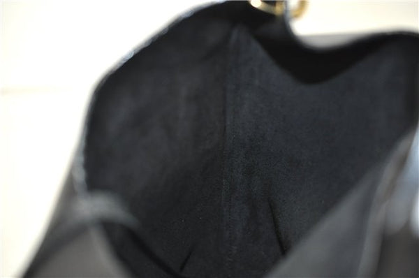 Authentic GUCCI Bamboo Vintage Shoulder Hand Bag Purse Leather Black 2767E