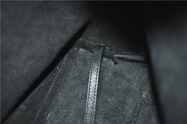 Authentic GUCCI Bamboo Vintage Shoulder Hand Bag Purse Leather Black 2767E