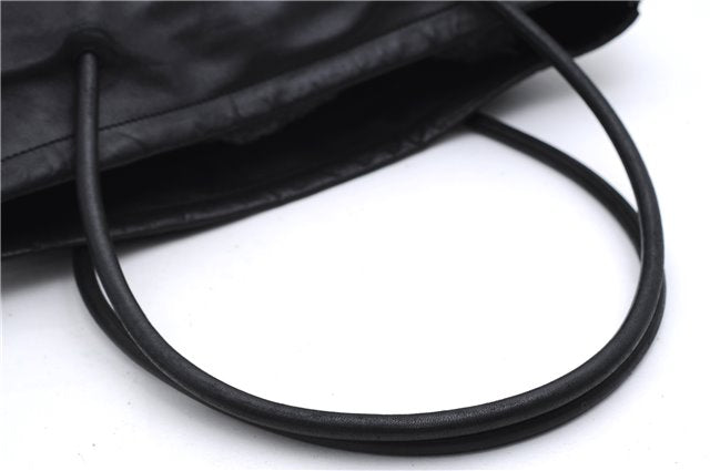 Authentic GUCCI Tassel Shoulder Hand Tote Bag Purse Leather 00014331 Black 2768E