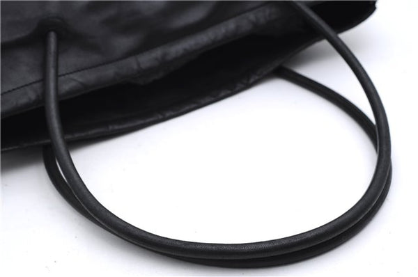 Authentic GUCCI Tassel Shoulder Hand Tote Bag Purse Leather 00014331 Black 2768E