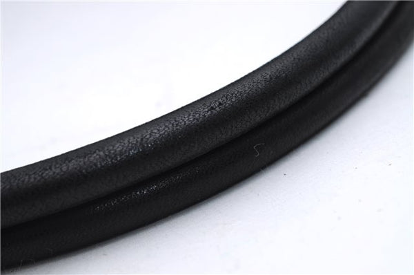 Authentic GUCCI Tassel Shoulder Hand Tote Bag Purse Leather 00014331 Black 2768E