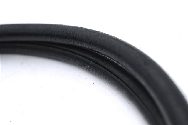 Authentic GUCCI Tassel Shoulder Hand Tote Bag Purse Leather 00014331 Black 2768E