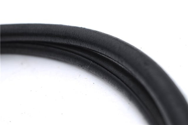 Authentic GUCCI Tassel Shoulder Hand Tote Bag Purse Leather 00014331 Black 2768E