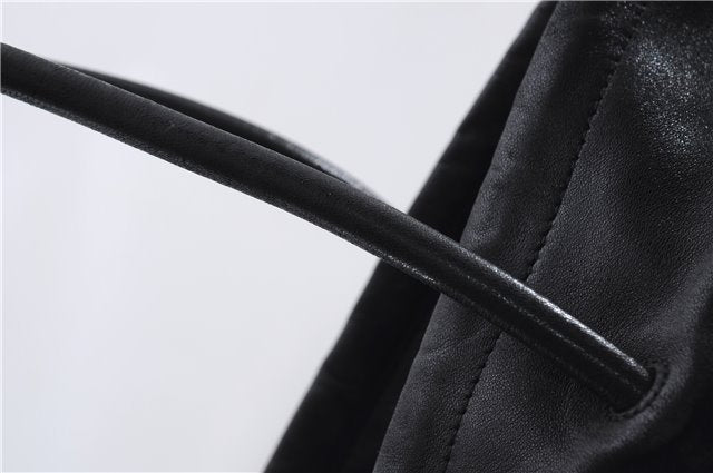 Authentic GUCCI Tassel Shoulder Hand Tote Bag Purse Leather 00014331 Black 2768E