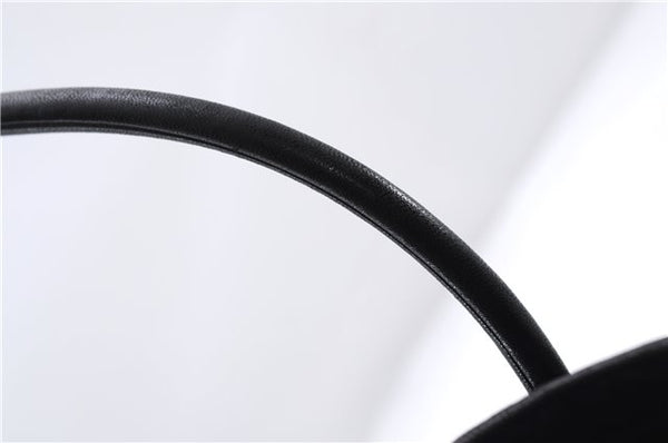 Authentic GUCCI Tassel Shoulder Hand Tote Bag Purse Leather 00014331 Black 2768E