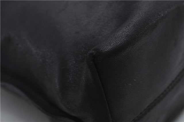 Authentic GUCCI Tassel Shoulder Hand Tote Bag Purse Leather 00014331 Black 2768E