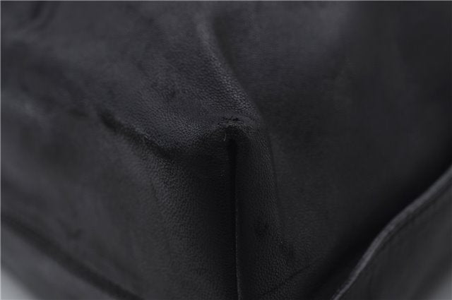 Authentic GUCCI Tassel Shoulder Hand Tote Bag Purse Leather 00014331 Black 2768E