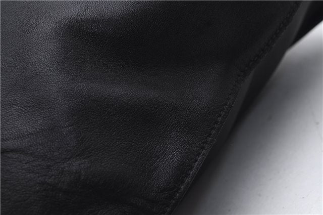 Authentic GUCCI Tassel Shoulder Hand Tote Bag Purse Leather 00014331 Black 2768E